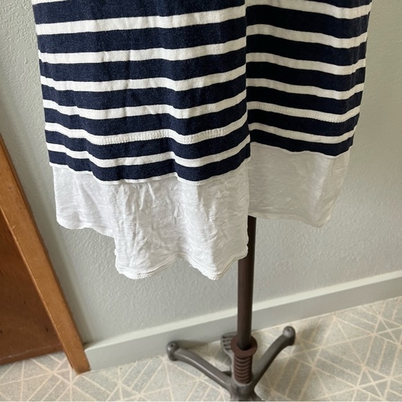 ALC sz XS Blue White Striped Tank Short Dress Cotton Linen - Picture 7 of 8